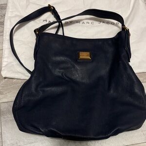 Marc Jacobs Navy Leather Hobo Bag